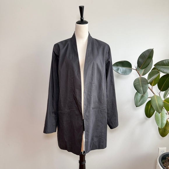 Eileen Fisher collarless open front blazer - Picture 1 of 6